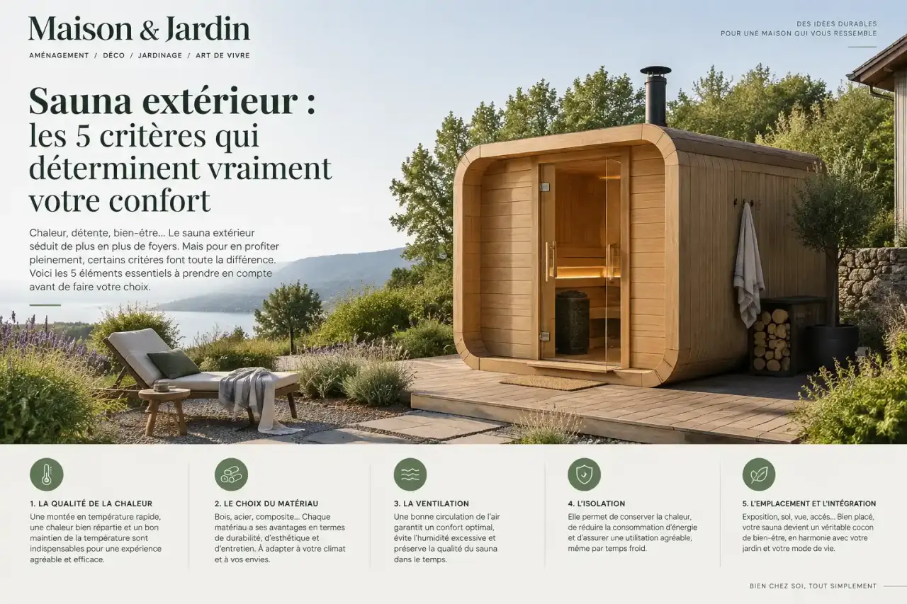 Sauna extérieur : les 5 critères qui déterminent vraiment votre confort