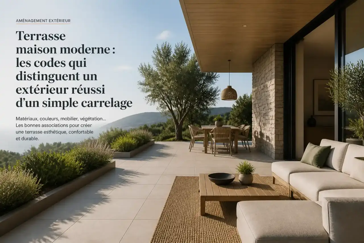 Terrasse maison moderne : les codes qui distinguent un extérieur réussi d'un simple carrelage