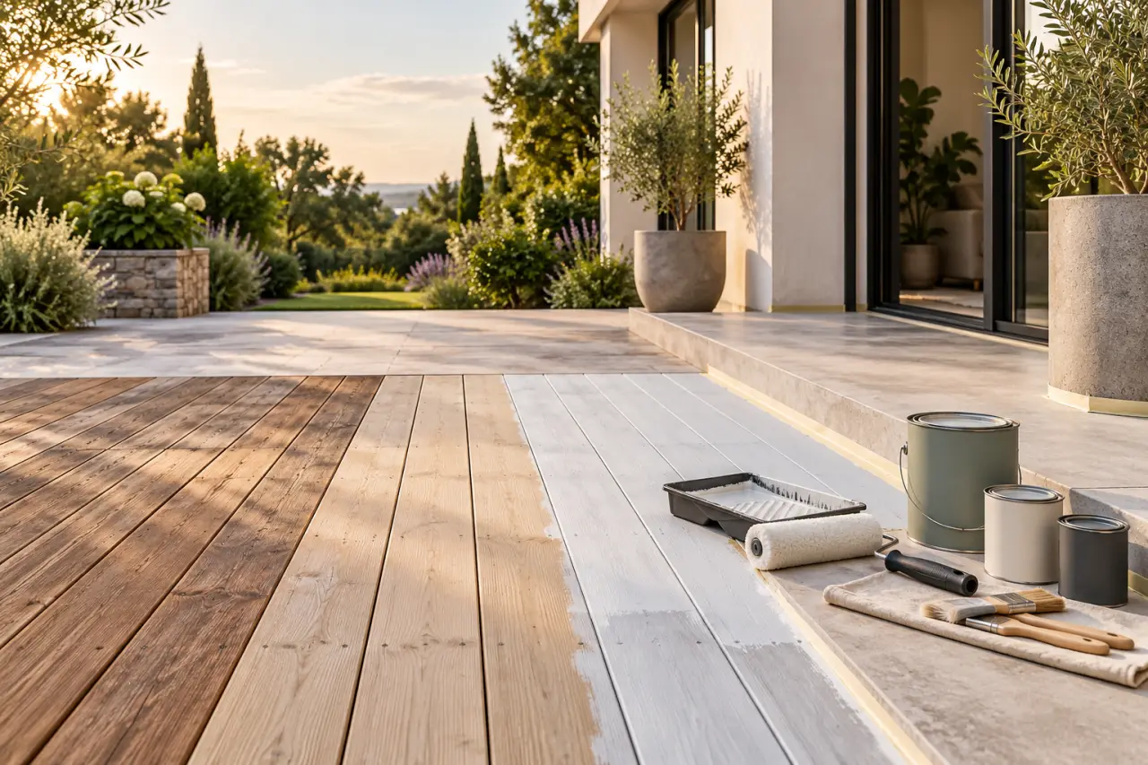 Peinture extérieure pour terrasse : le support compte plus que la couleur