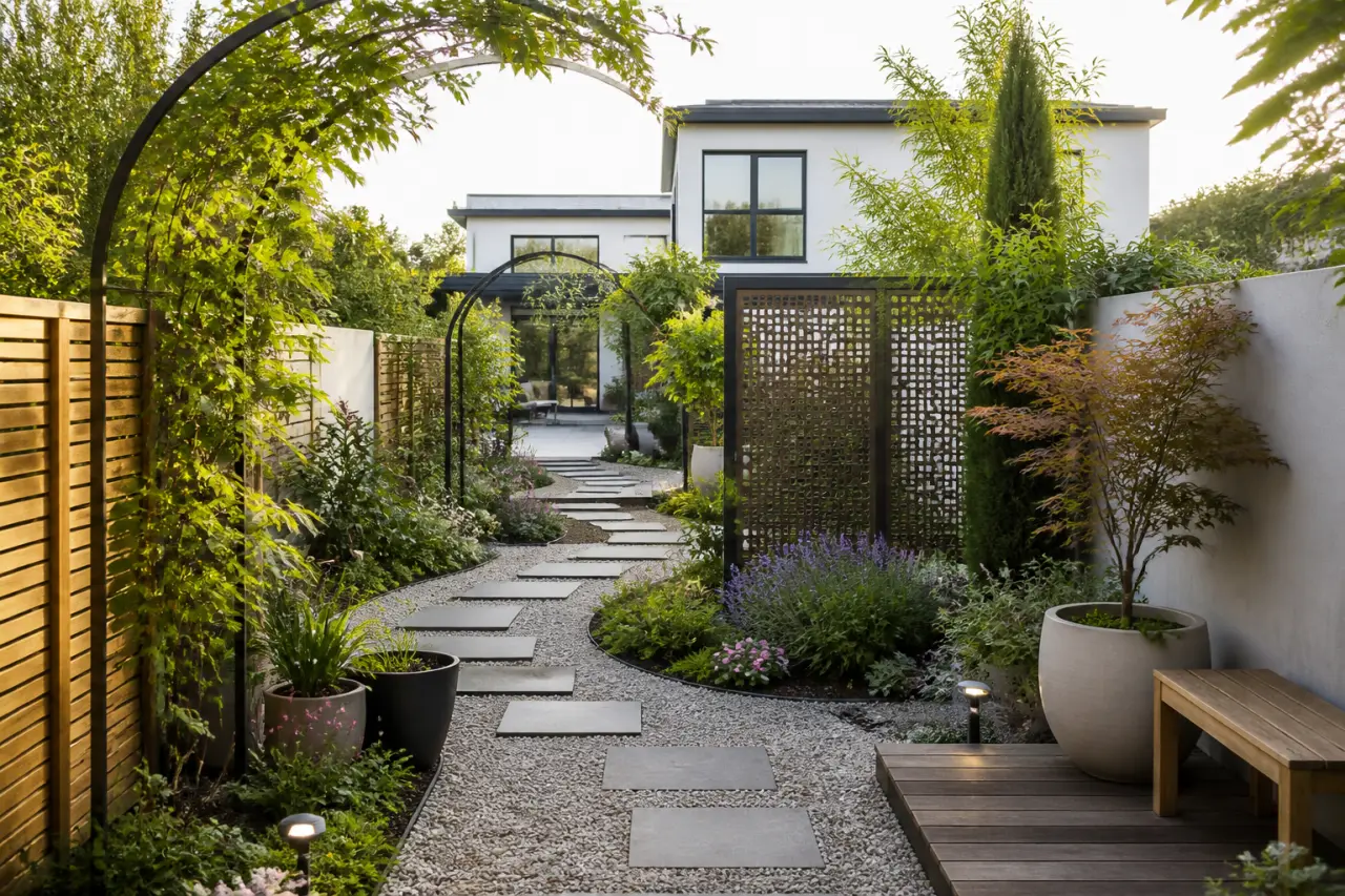 Jardin en longueur : casser l’effet couloir sans perdre un mètre