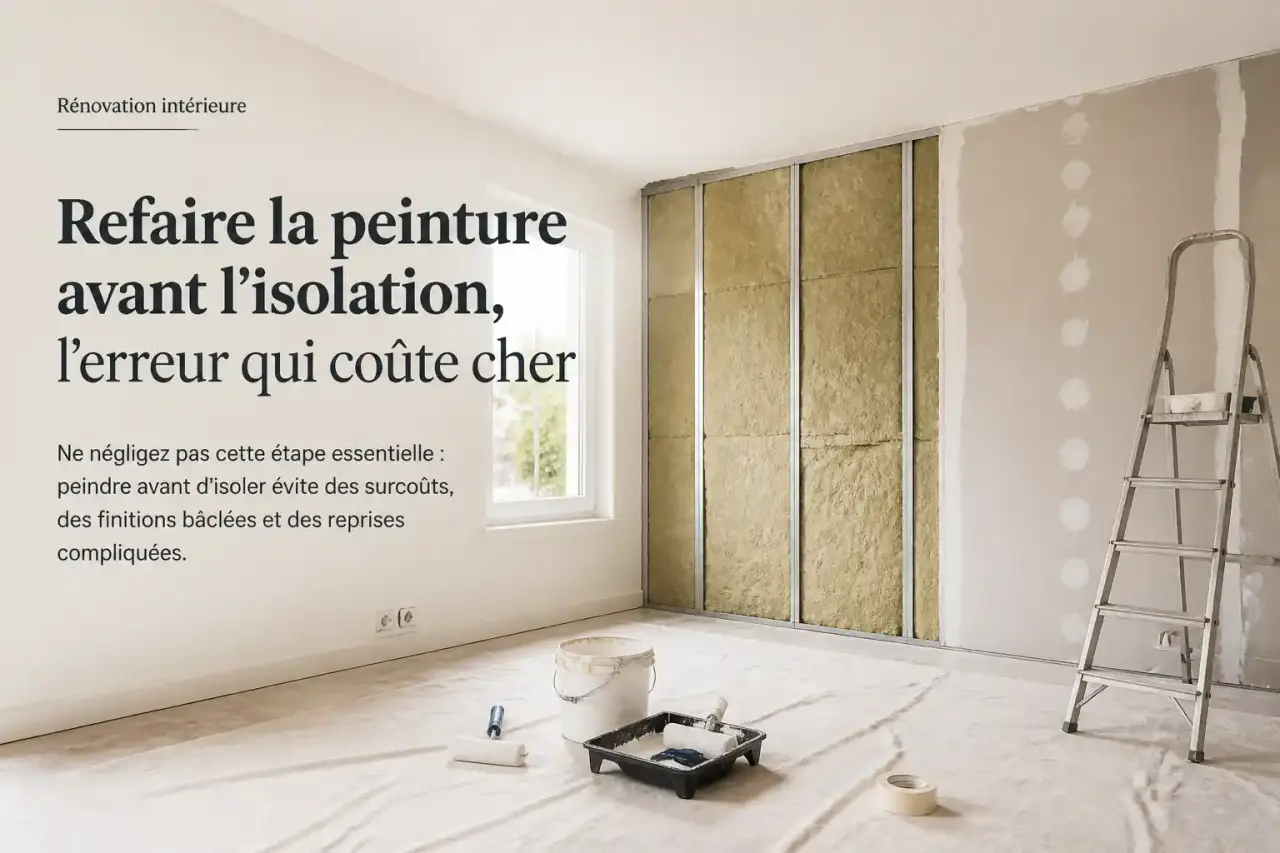 Rénovation intérieure : refaire la peinture avant l'isolation, l'erreur qui coûte cher