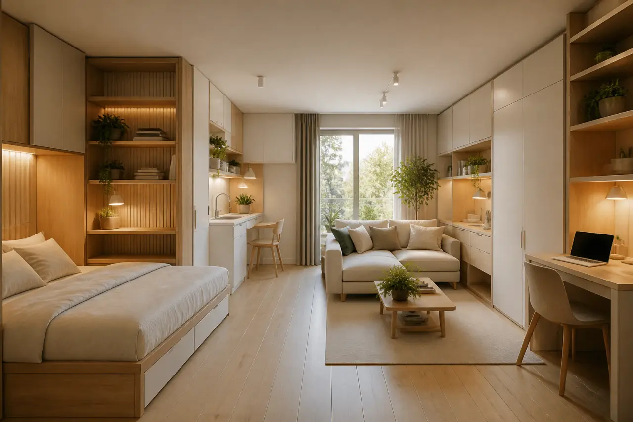 Aménagement petit studio : 3 zones, 70 cm de passage et zéro mètre carré perdu